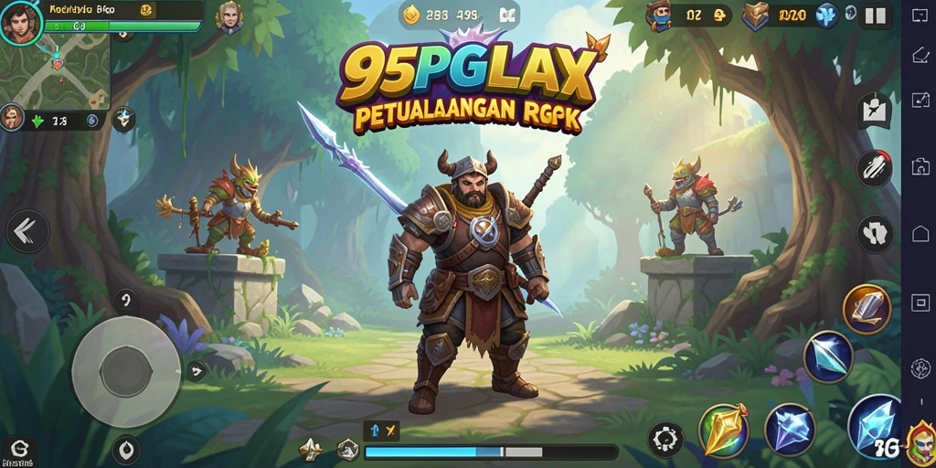 Screenshot gameplay 95PGPLAY yang menampilkan pertarungan epik.
