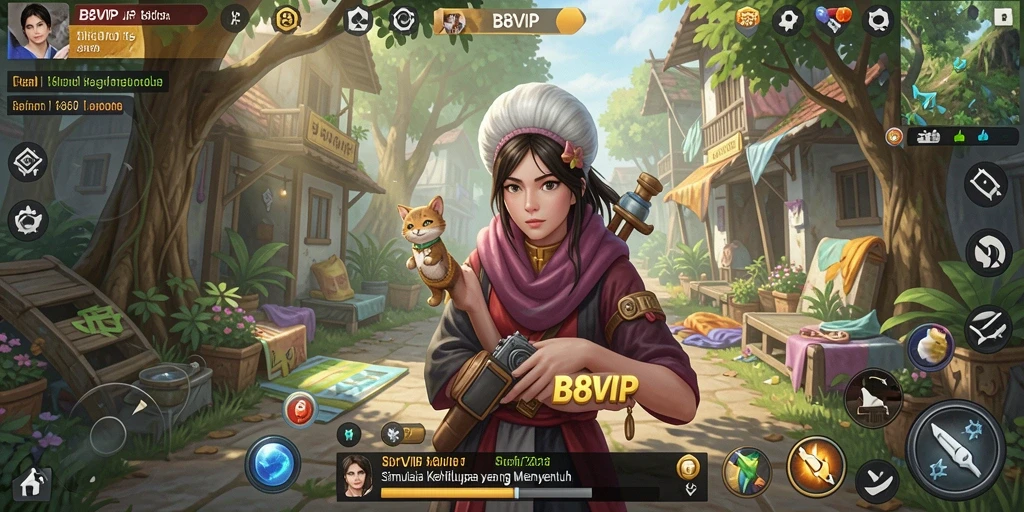 Tampilan screenshot B8VIP yang menarik dalam gameplay simulation.