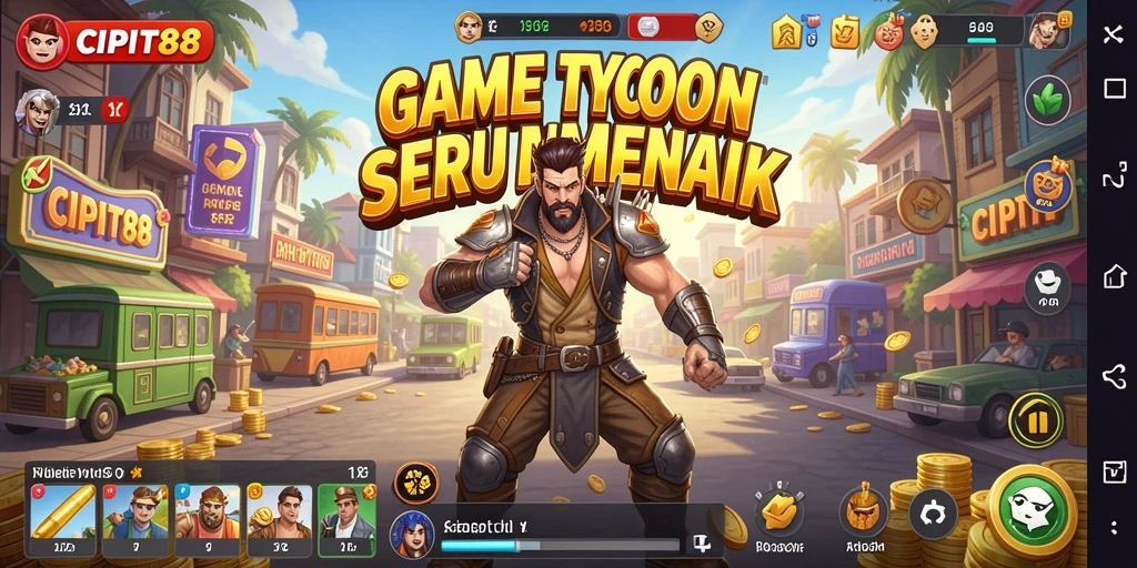 Screenshot menunjukkan gameplay Tycoon yang menarik dan interaktif.
