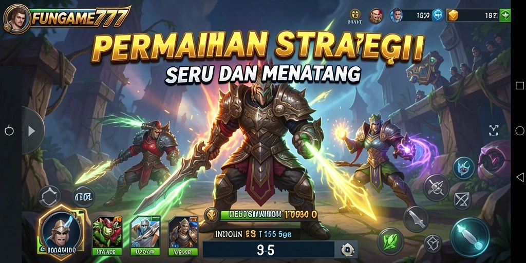 Tampilan gameplay FUNGAME777 yang mendebarkan dan strategis.