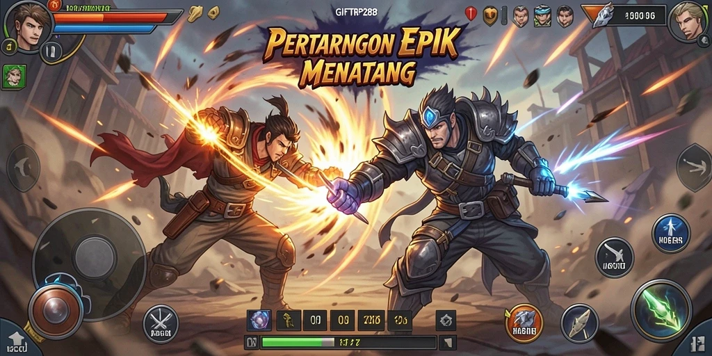 Tangkapan layar gameplay Fighting yang intens di GIFTRP288.