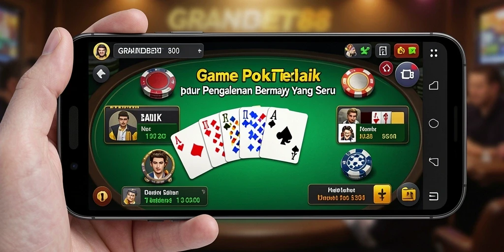 Tampilan gameplay Poker yang seru di GRANDBET88.