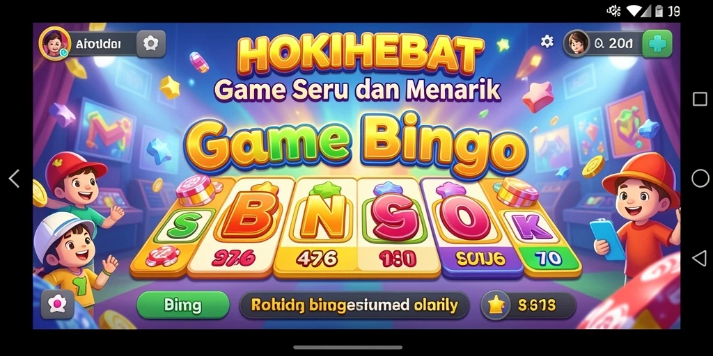 Gameplay seru HOKIHEBAT dengan Bingo yang menantang.