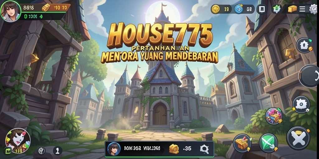 Tampilan aksi menegangkan dalam game Tower Defense HOUSE777.