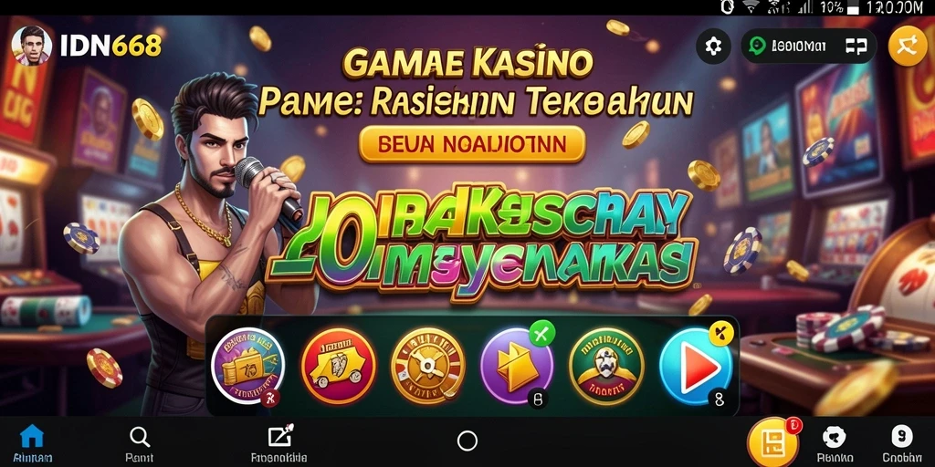 Tampilan gameplay seru di IDN668 dengan suasana Kasino yang menarik.