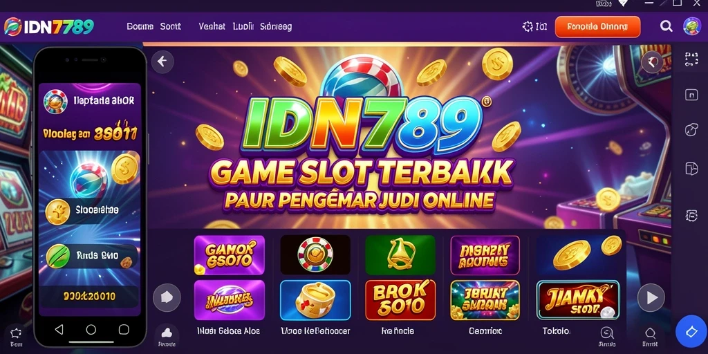 Tampilan utama gameplay IDN789 dengan simbol Slot yang menarik.