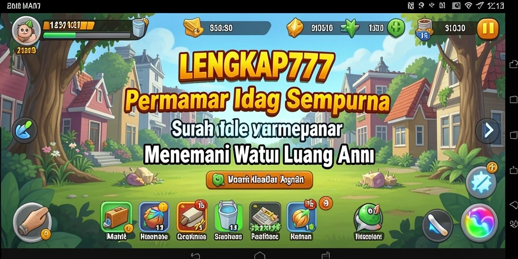 Tampilan gameplay <strong>LENGKAP777</strong> yang menenangkan dan penuh warna.