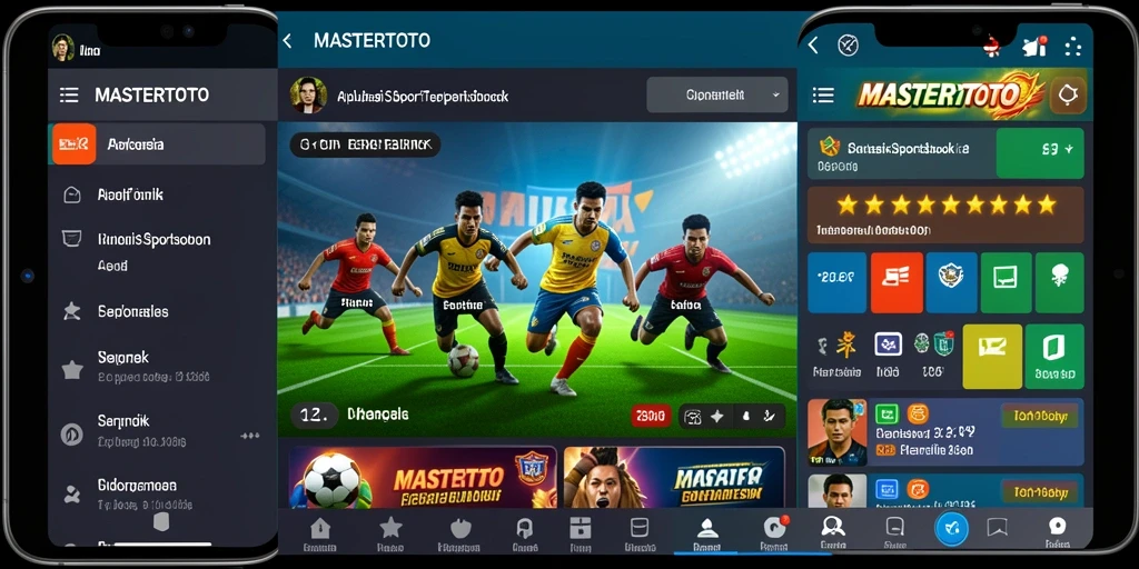 Tampilan screenshot utama MASTERTOTO menampilkan aktivitas taruhan olahraga.