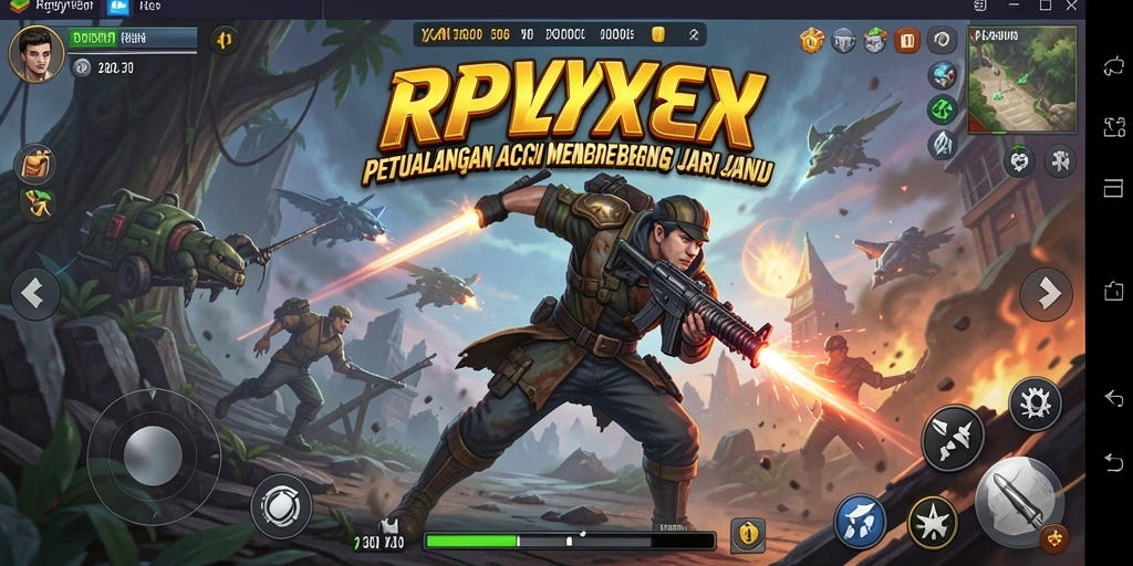 Screenshot utama RPYYY menampilkan aksi tempur yang mendebarkan.