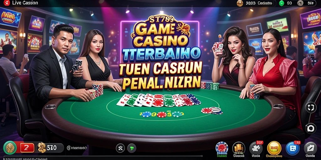 Tampilan gameplay Live Casino yang mendebarkan di ST789.