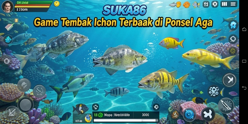 Tampilkan aksi menembak ikan yang mendebarkan dalam SUKA86.