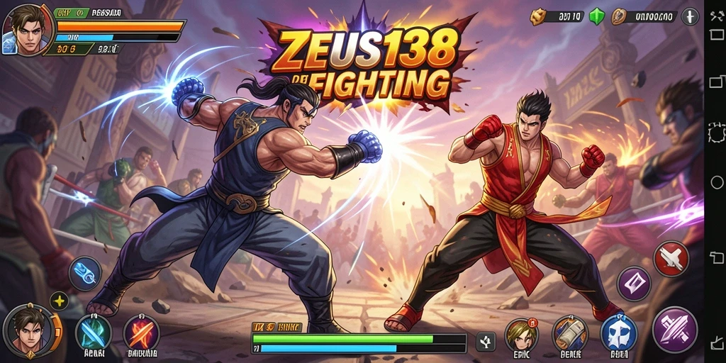 Screenshot gameplay pertarungan di ZEUS138 yang menampilkan aksi seru.